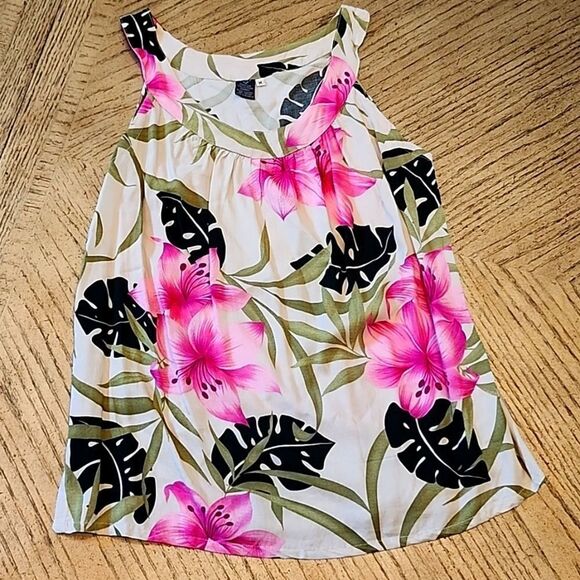Floral Hawaiian top size M - Picture 5 of 5